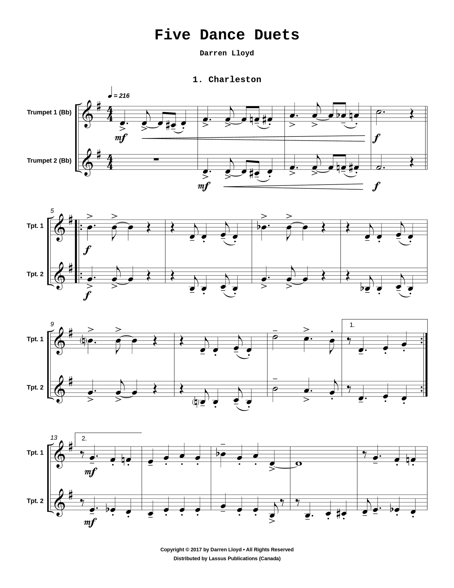 Five Dance Duets