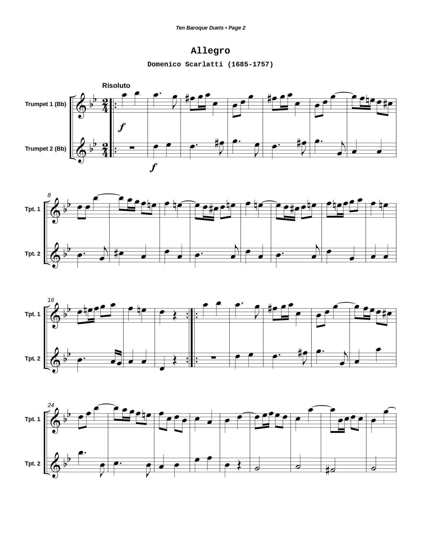 Ten Baroque Duets