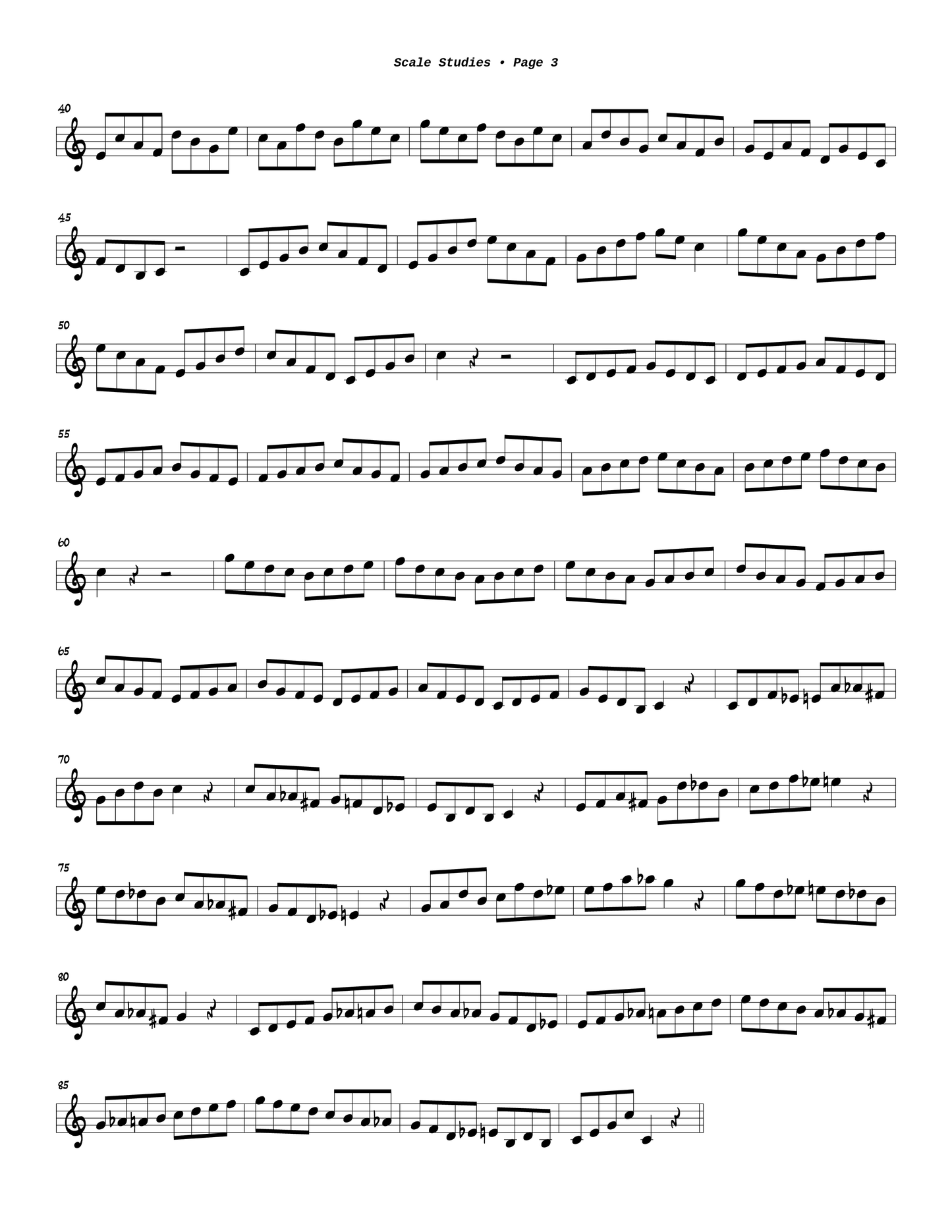 Jazz Scale Studies (First 8 Keys)