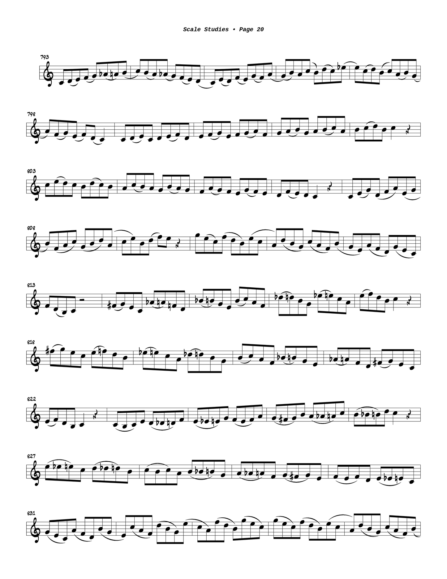 Jazz Scale Studies (First 8 Keys)