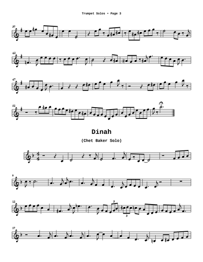 12 Jazz Trumpet Solo Transcriptions