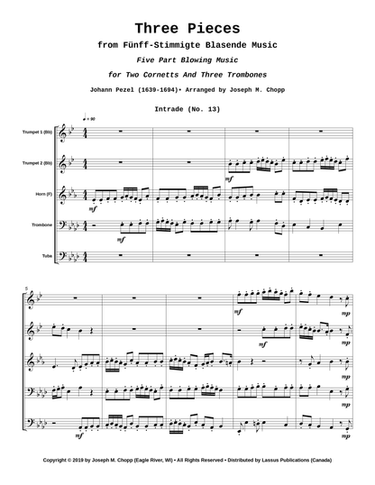 Three Pieces from Fünff-Stimmigte Blasende Music