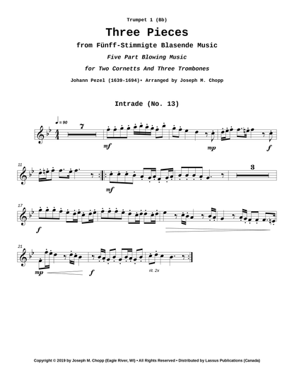 Three Pieces from Fünff-Stimmigte Blasende Music