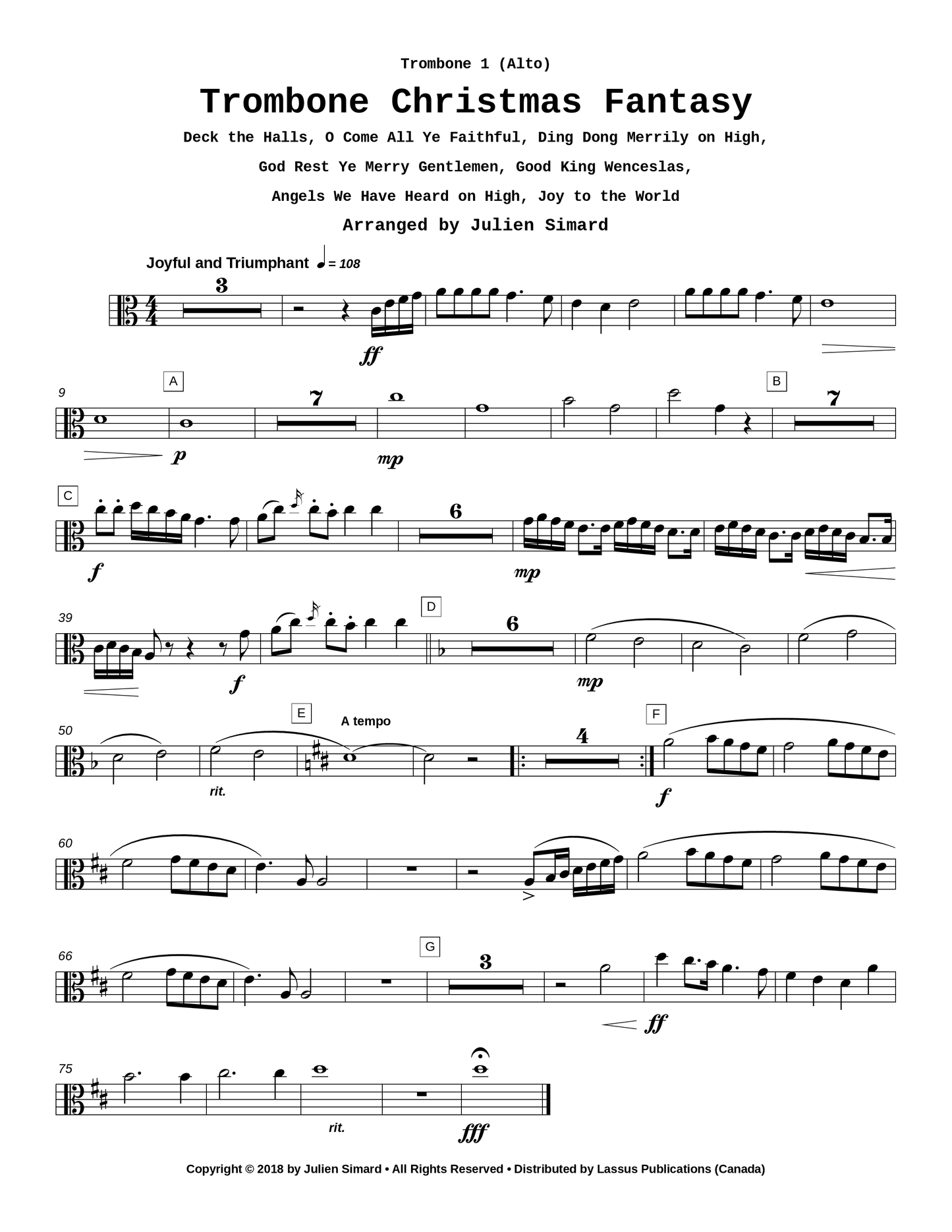 Trombone Christmas Fantasy