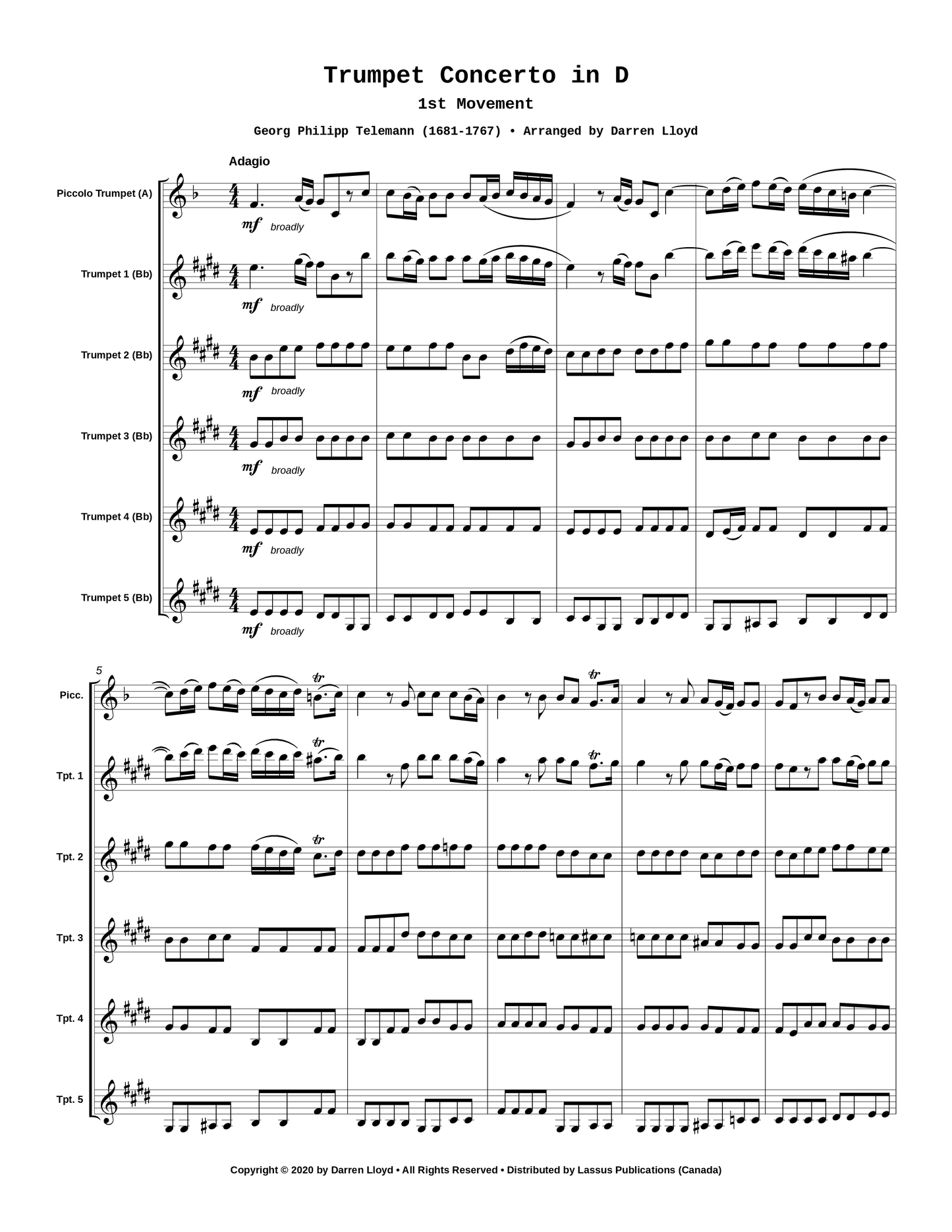 1st Movement from Trumpet Concerto in D