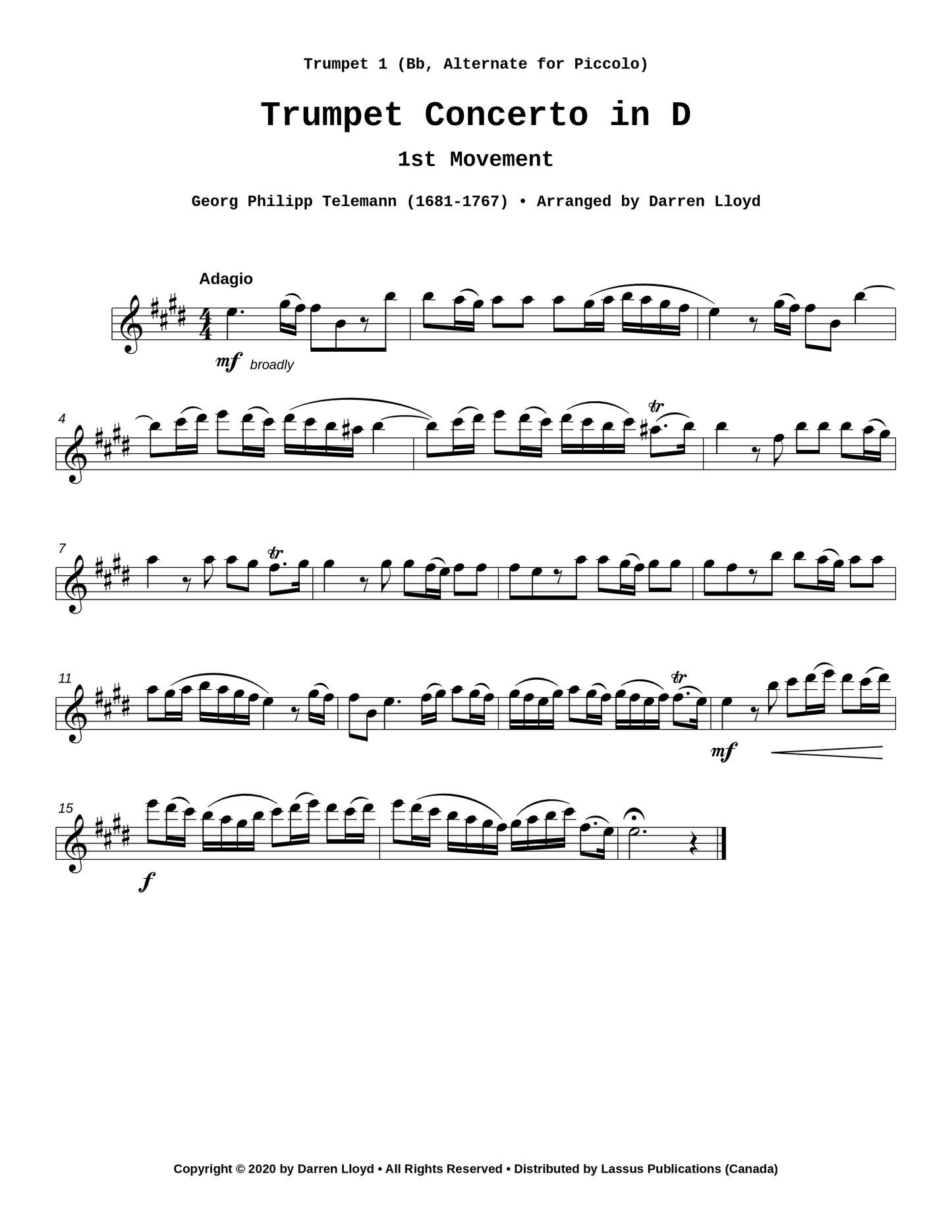 1st Movement from Trumpet Concerto in D