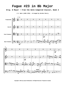 Fugue #23 in Bb Major