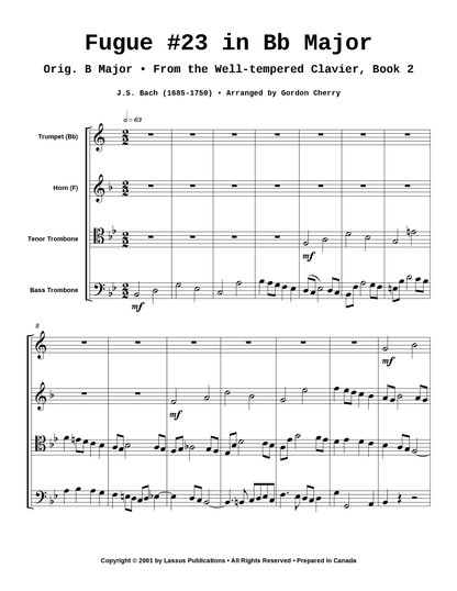 Fugue #23 in Bb Major