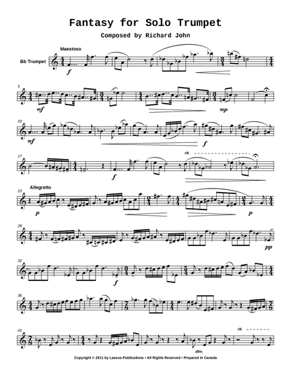 Fantasy for Solo Trumpet