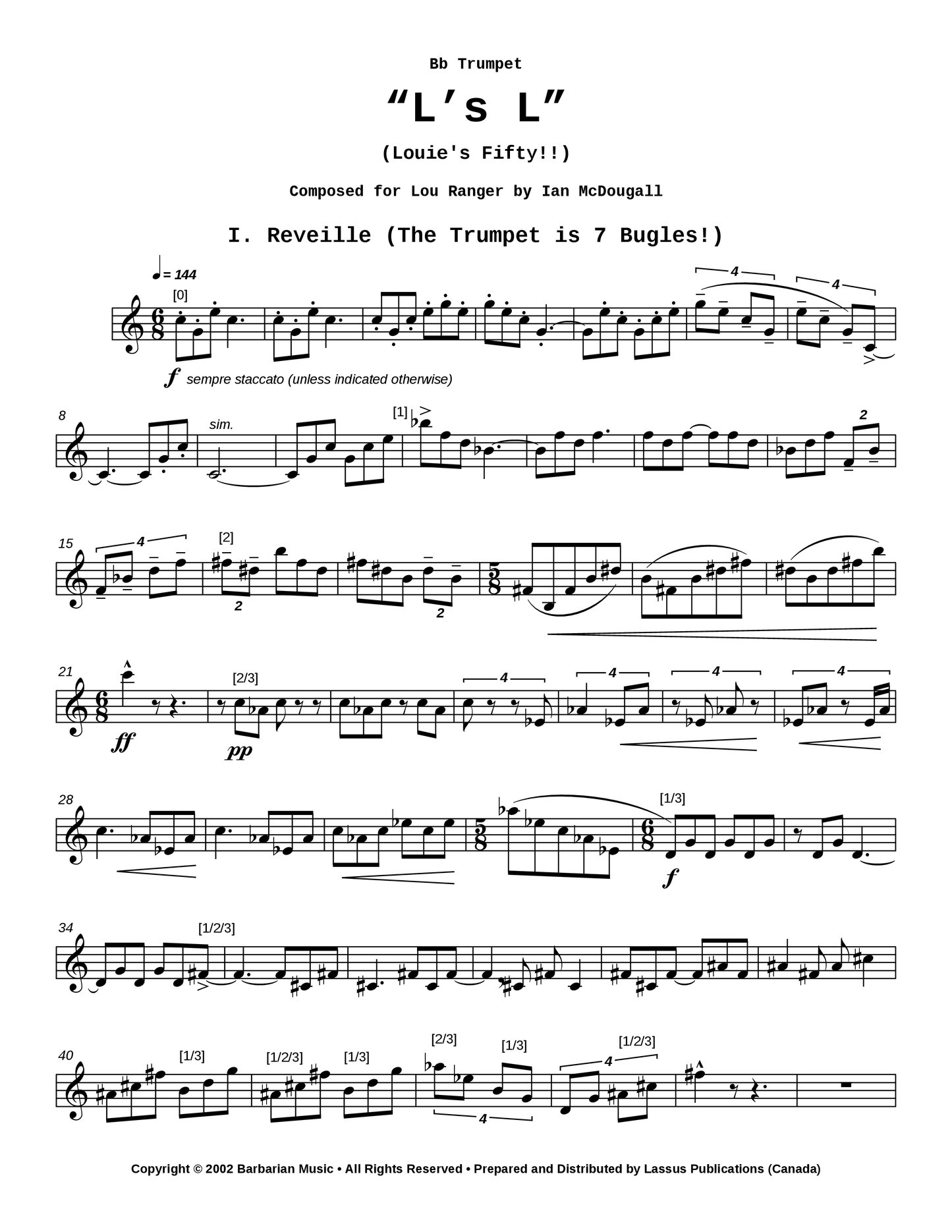 L's L! for Solo Trumpet