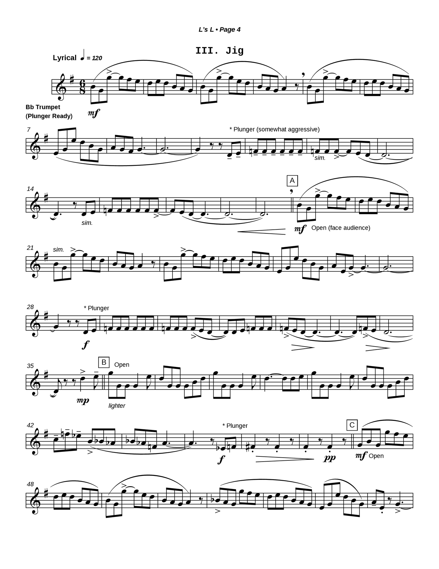 L's L! for Solo Trumpet