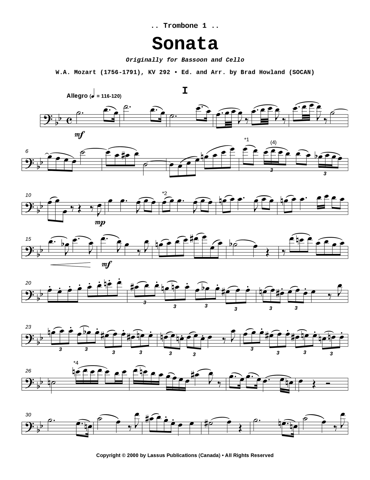 Sonata for Two Trombones