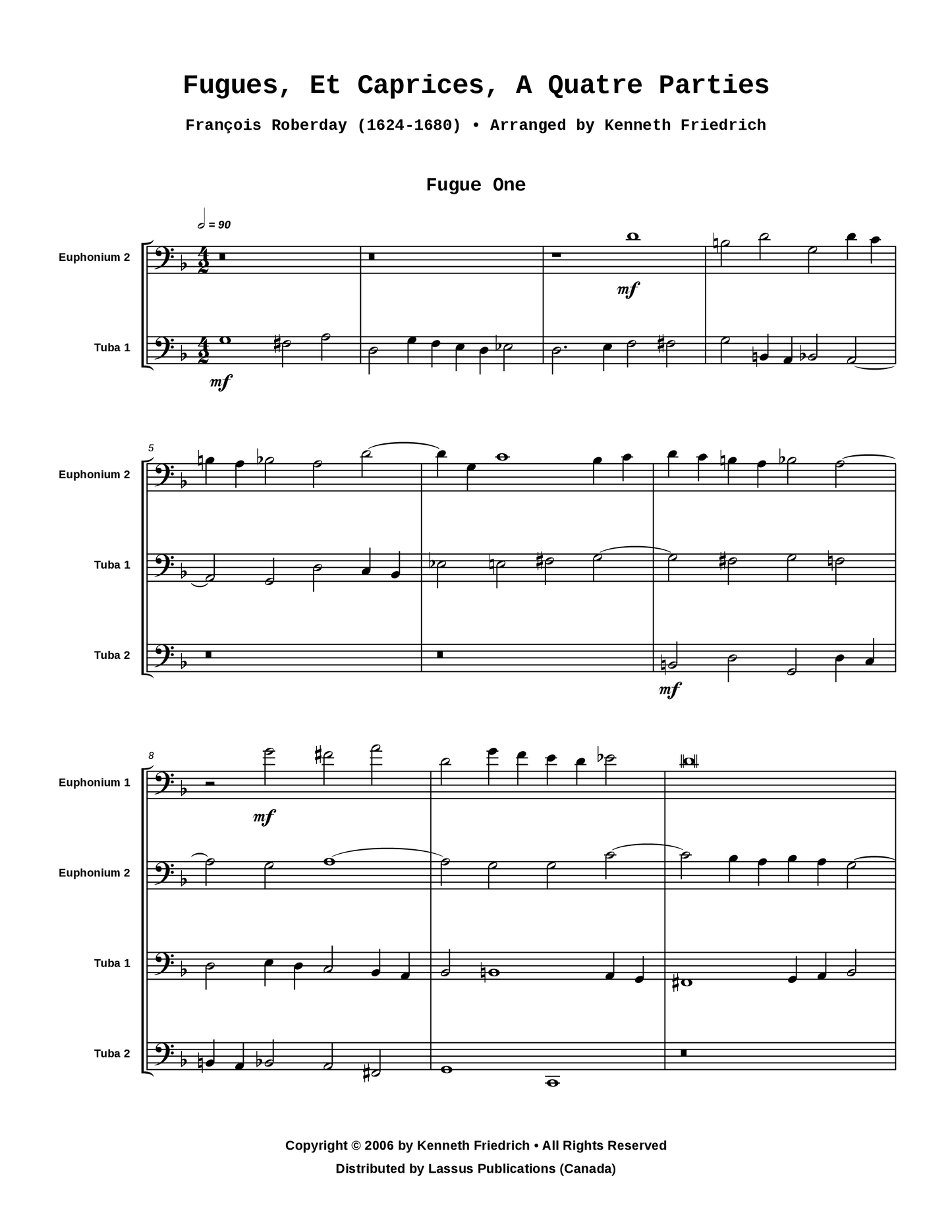 Fugues, Et Caprices, A Quatre Parties