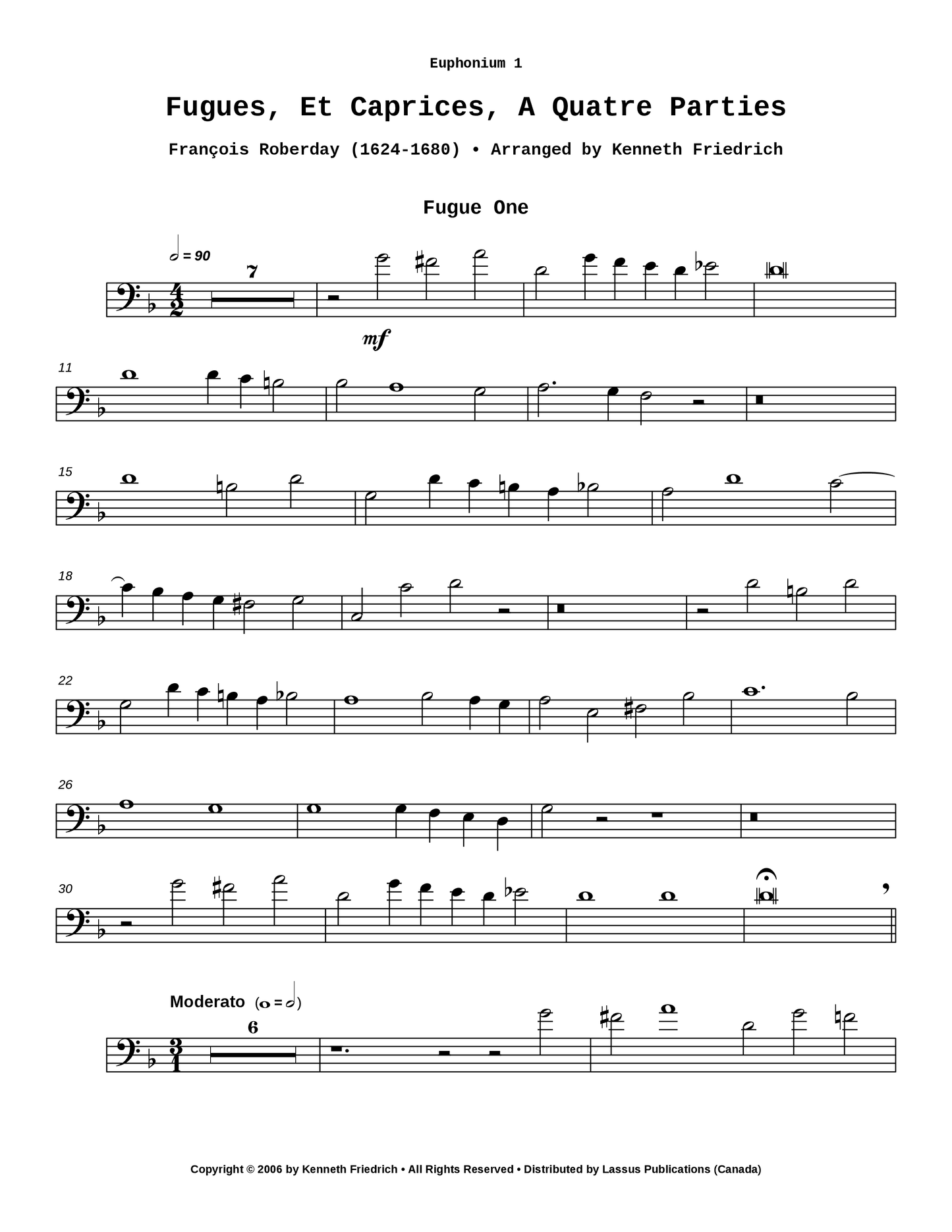 Fugues, Et Caprices, A Quatre Parties