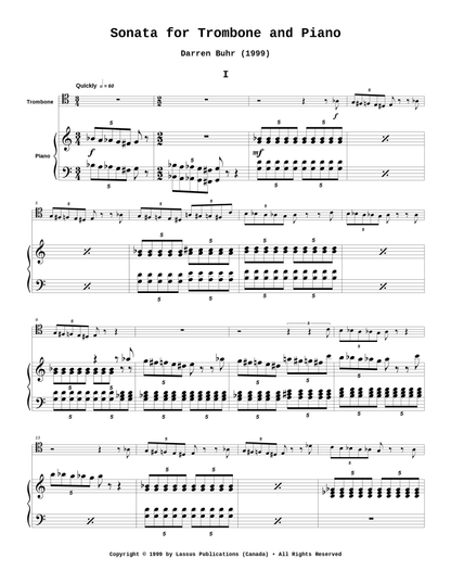 Sonata for Trombone and Piano