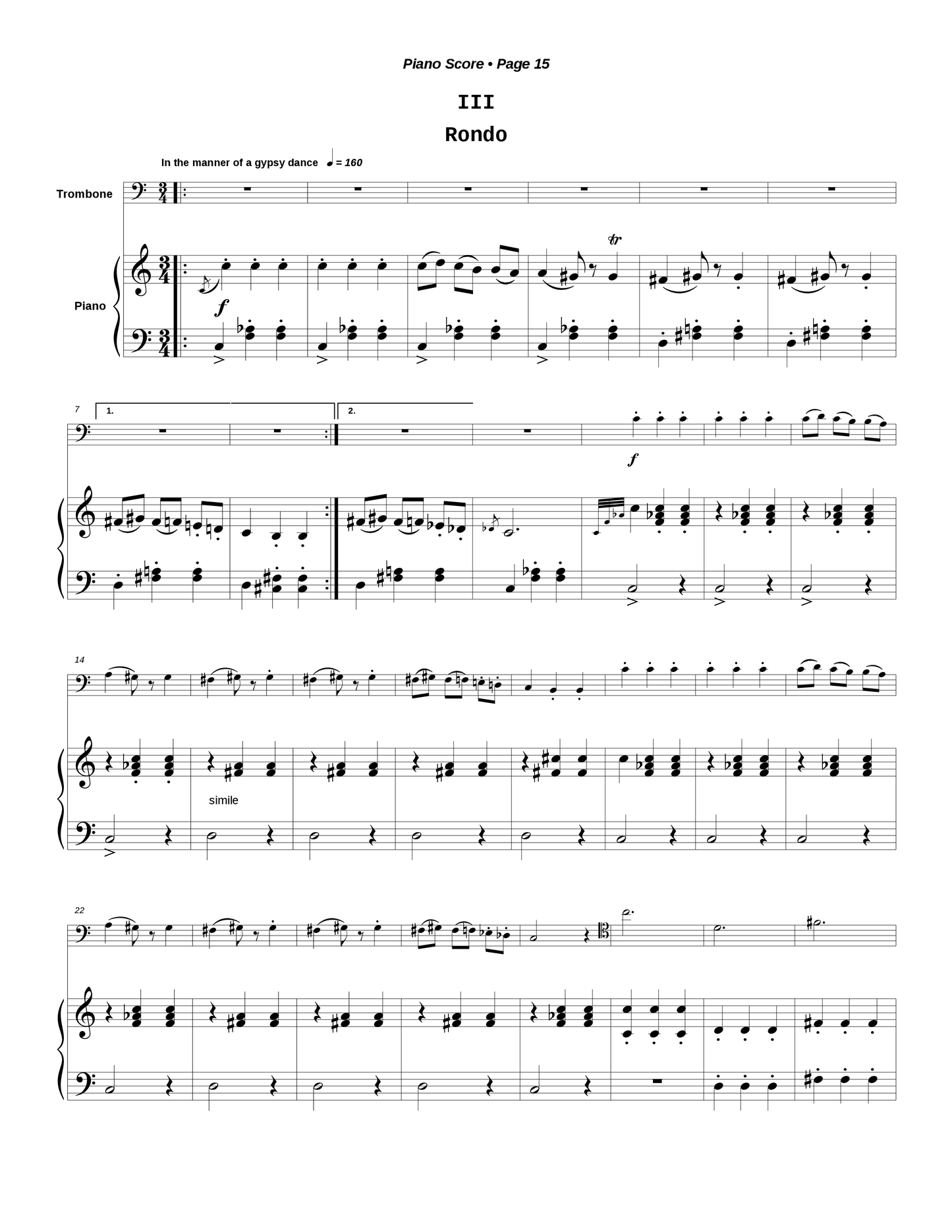 Sonata for Trombone and Piano