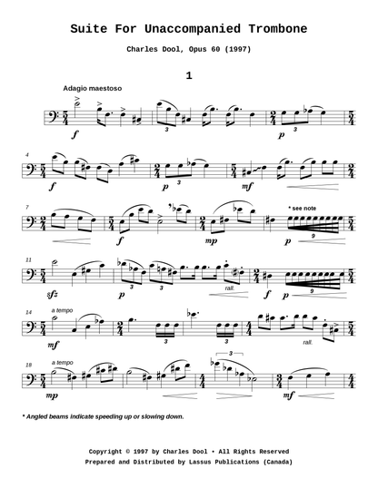 Suite for Unaccompanied Trombone