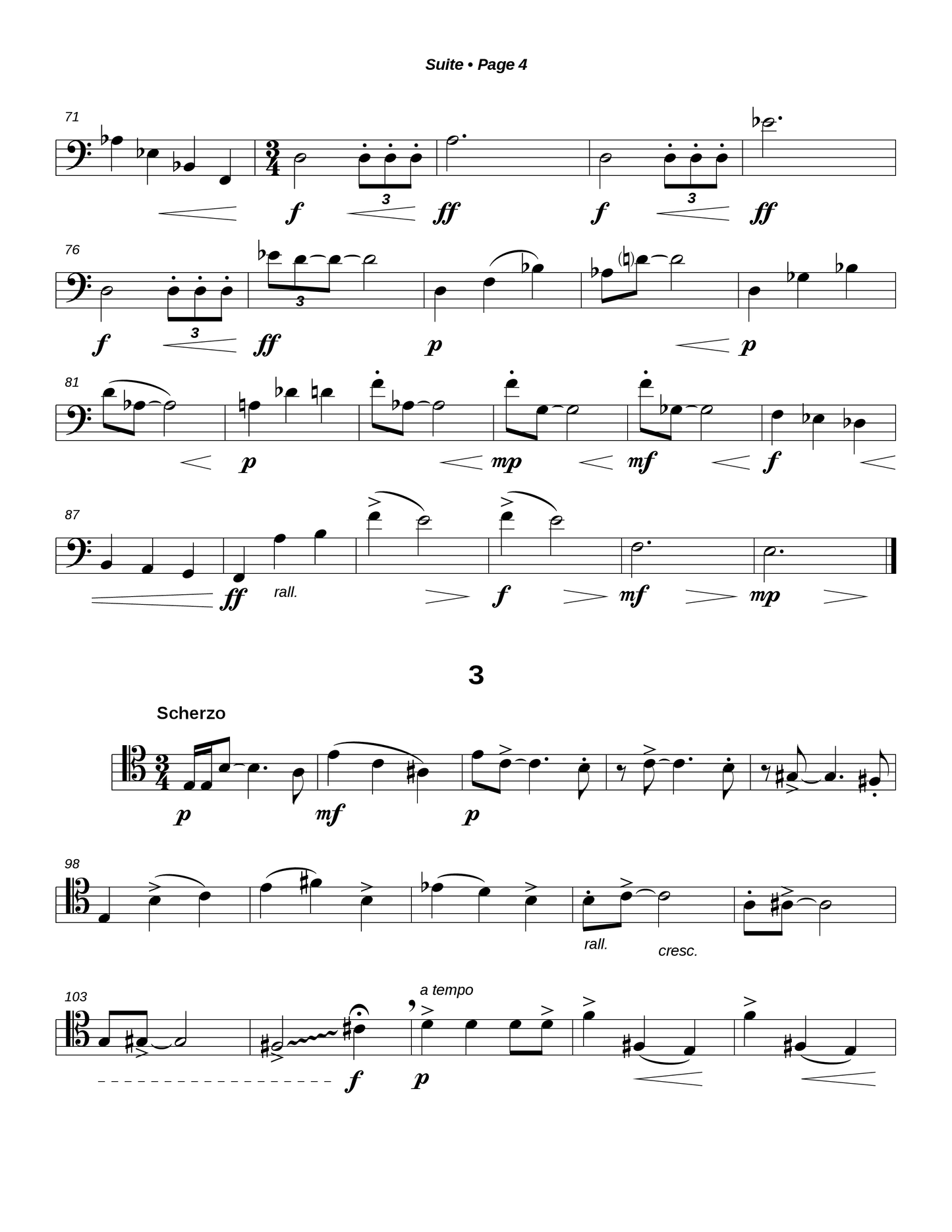 Suite for Unaccompanied Trombone