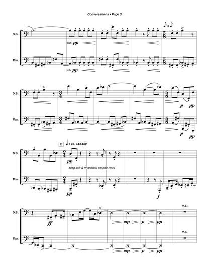 Conversations for Tuba and Double Bass