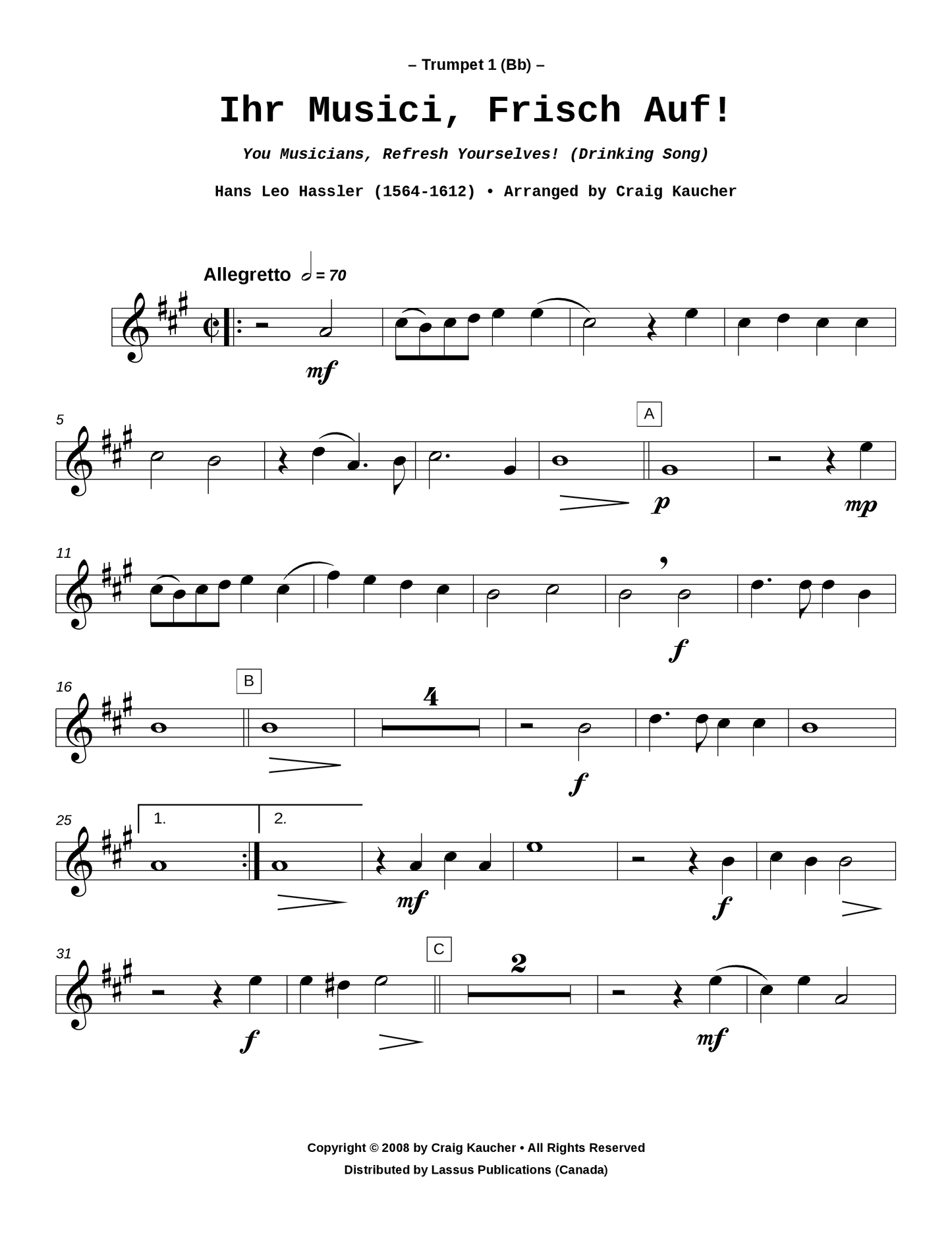 You Musicians, Refresh Yourselves! (Drinking Song)