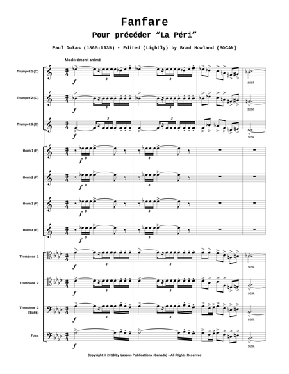 Fanfare pour précéder "La Péri"