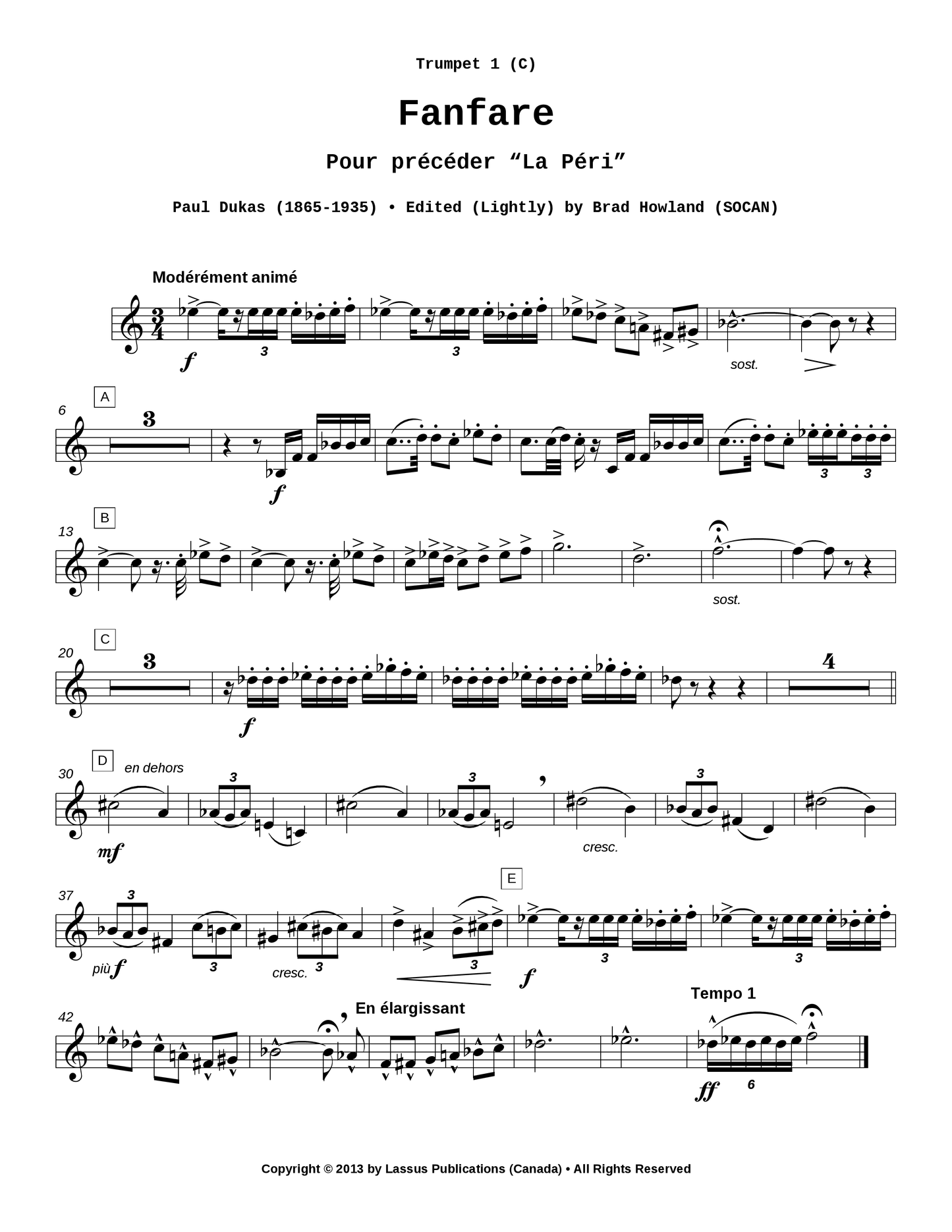 Fanfare pour précéder "La Péri"